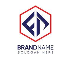 F D logo design vector template