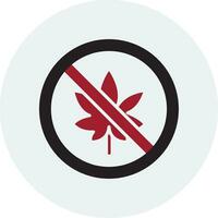 No Cannabis Vector Icon