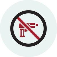 No Weapons Vector Icon