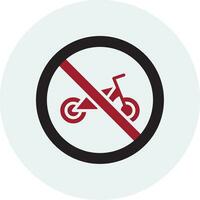 No Bicycle Vector Icon