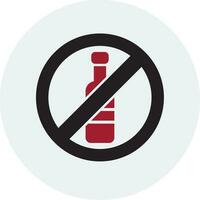 No Alcohol Vector Icon