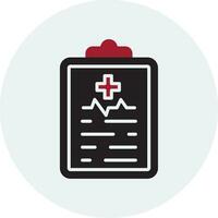 icono de vector de informe médico