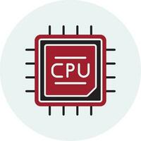 icono de vector de cpu