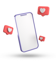 3d rendering of smartphone and speech bubble, 3D pastel chat with symbol, icon set. png