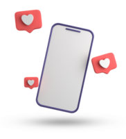 3d rendering of smartphone and speech bubble, 3D pastel chat with symbol, icon set. png