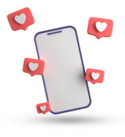 3d rendering of smartphone and speech bubble, 3D pastel chat with symbol, icon set. png