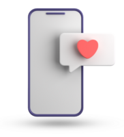 3d rendering of smartphone and speech bubble, 3D pastel chat with symbol, icon set. png