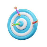 Business goal 3d icon illustration or business target 3d illustration png