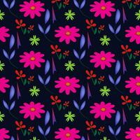 Floral pattern design template vector