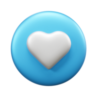 love 3d illustration icon social media like 3d icon illustration png