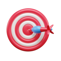 Business goal 3d icon illustration or business target 3d illustration png