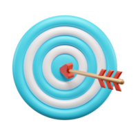 Business goal 3d icon illustration or business target 3d illustration png