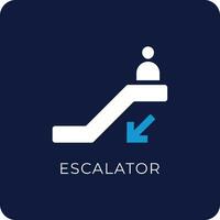 Escalator Sign Icon vector