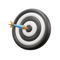 Business goal 3d icon illustration or business target 3d illustration png