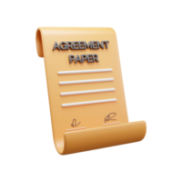 Agreement signing papers 3d Illustration icon or Loan Agreement signing papers 3d Illustration icon png