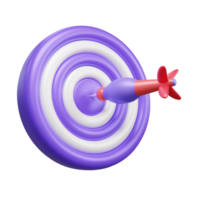 Business goal 3d icon illustration or business target 3d illustration png