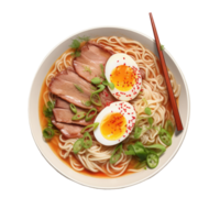 Ramen isolerat. japansk traditionell soppa. generativ ai png