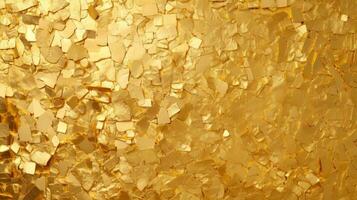 Close up of gold object, silver gold metallic wall, Generative AI illustration photo