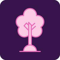 Cereza árbol vector icono