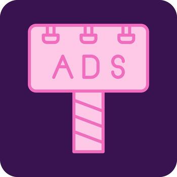 icono de vector de anuncios
