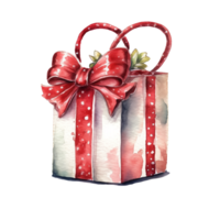 Watercolor Christmas Gifts Clipart, Christmas Watercolor Presents. AI Generated. png