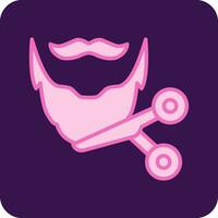 Beard Trimming Vector Icon