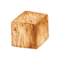 acquerello illustrazione di un' figli di giocattolo di legno cubo. clip arte per tessuto tessile bambino Abiti, sfondi, involucro carta, confezione, design carte isolato png