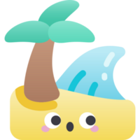 diseño de icono de playa png