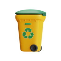 3d Behälter Grün Ökologie Symbol, recyceln, verlängerbar, gehen grün. png