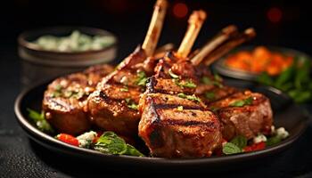 Fresh lamb chops 1970777 Stock Photo at Vecteezy