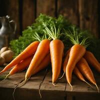 Capture the vibrant essence of freshly harvested carrots photo