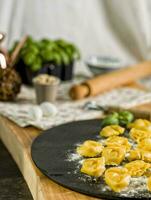 homemade stuffed Tortelli Emiliani photo