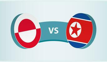 Greenland versus North Korea, team sports competition concept. vector