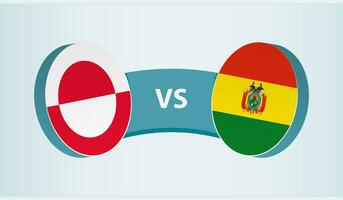 Groenlandia versus bolivia, equipo Deportes competencia concepto. vector