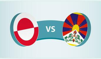 Greenland versus Tibet, team sports competition concept. vector
