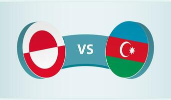 Groenlandia versus azerbaiyán, equipo Deportes competencia concepto. vector