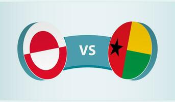 Greenland versus Guinea-Bissau, team sports competition concept. vector