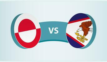 Greenland versus American Samoa, team sports competition concept. vector