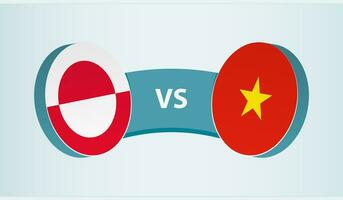 Greenland versus Vietnam, team sports competition concept. vector