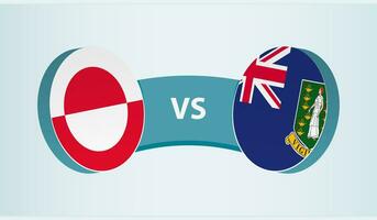 Greenland versus British Virgin Islands, team sports competition concept. vector