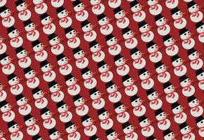 Festive Snowman Pattern for Christmas Wrapping and Fabric vector