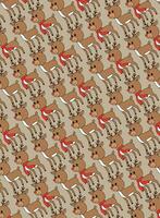 Festive Christmas reindeer on background pattern in harmonic tones vector