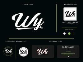 Modern Wy Apparel Logo Branding, initial Luxury WY Logo Icon Vector For Your Fashion Shop