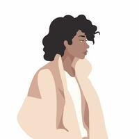 A minimalist character illustration  for use on websites, social media profiles, or digital marketing materials. vector