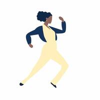 vector illustration. Dancing Stylish woman. isolated cartoon outline characters on white background.