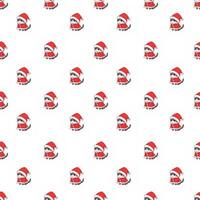 Cute seamless cat Christmas pattern design for decorating, backdrop, fabric, wallpaper and etc. vector