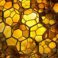 Honeycomb in stained glass style photo
