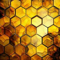 Honeycomb in stained glass style photo