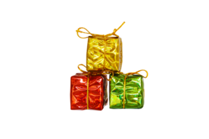 Gift box for hanging on the Christmas tree PNG transparent