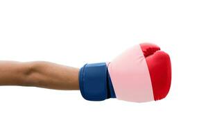 3D Flag on boxing gloves photo